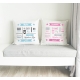 Coussin de naissance personnalisé fille – prénom, date, poids et taille