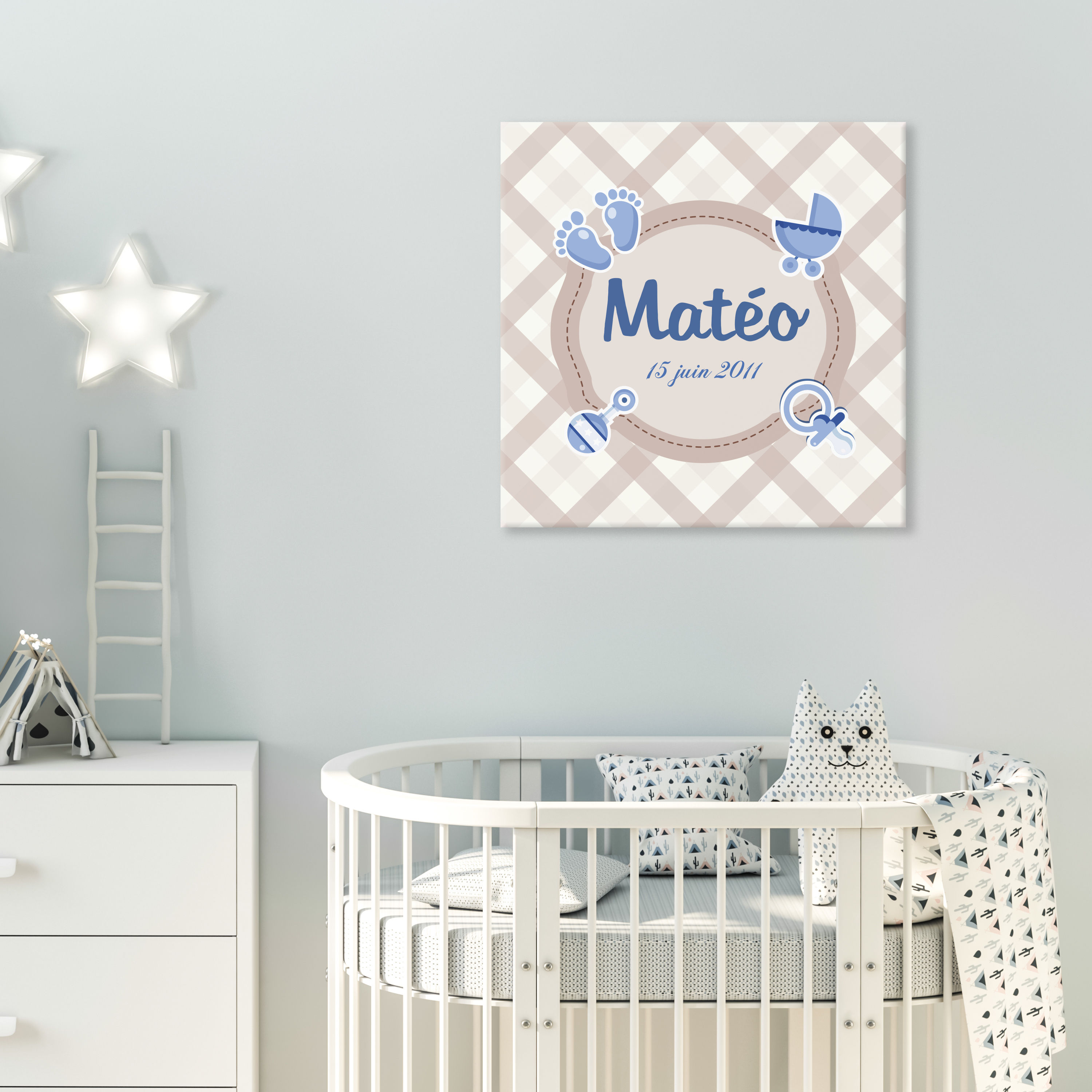 Tableau Personnalise Naissance Baby Boy