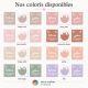 Tableau triptyque personnalisé fille – prénom en français et arabe