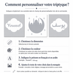 Triptyque personnalisé garçon – prénom en français & arabe