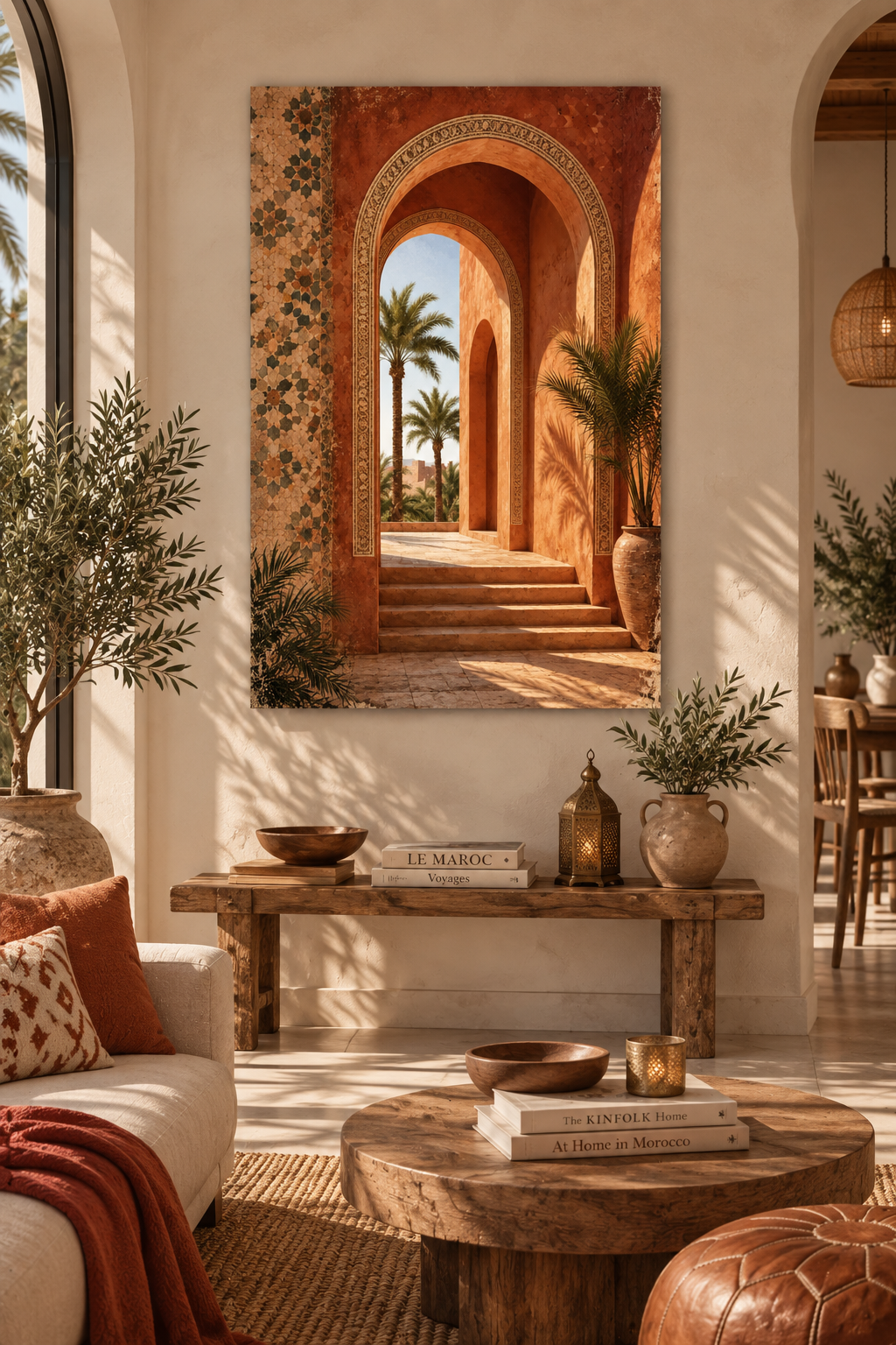Tableau Arches Marocaines dans un intérieur chaleureux
