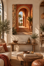 Tableau Arches Marocaines dans un intérieur chaleureux