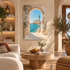 Tableau Mosquée Hassan II dans un intérieur lumineux