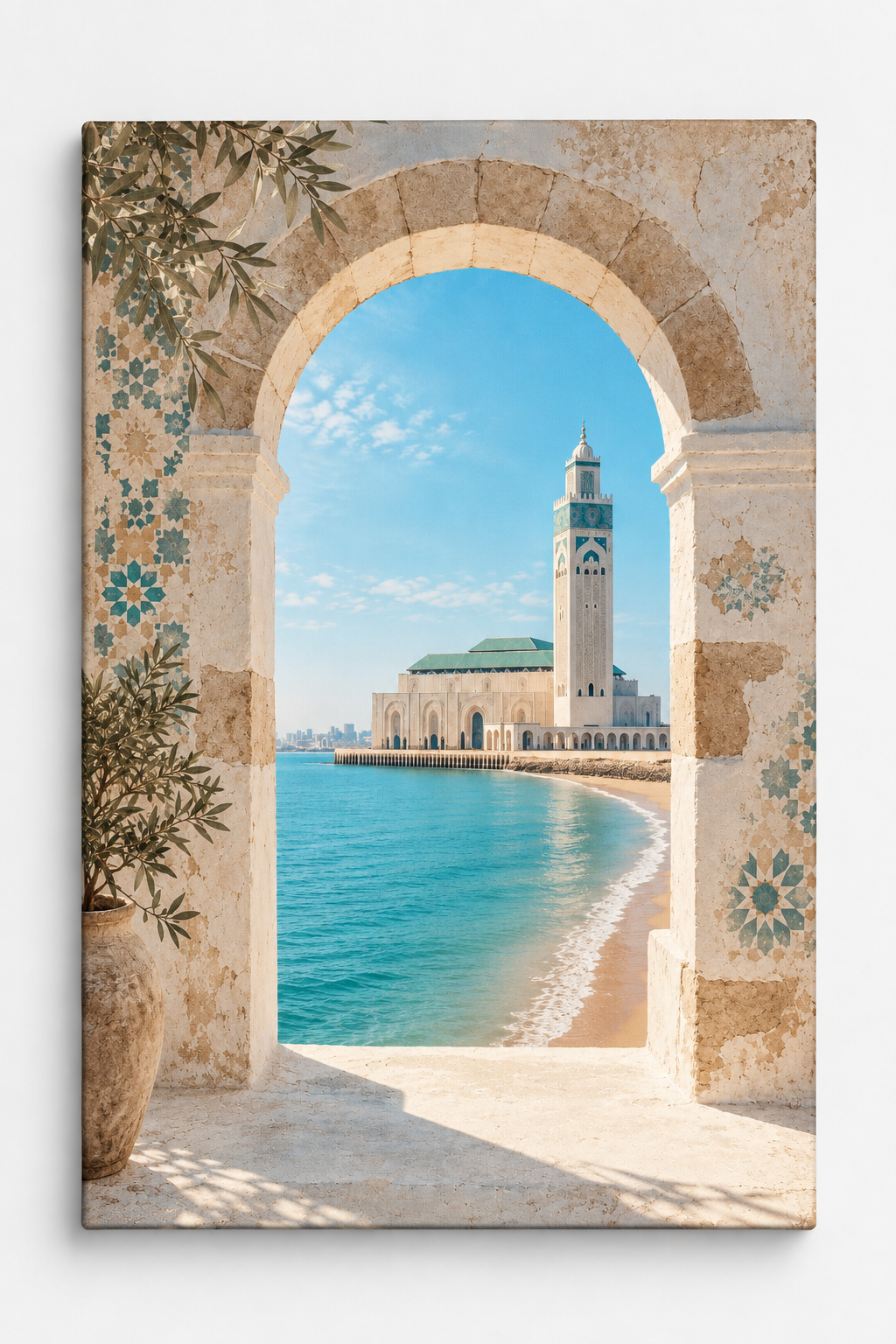 Tableau marocain Casablanca – Mosquée Hassan II
