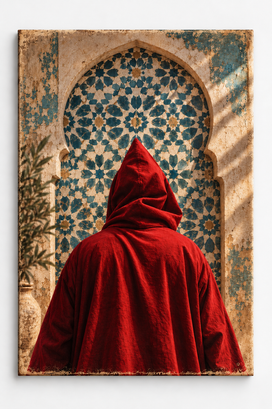 Tableau marocain L’Écarlate – Héritage marocain