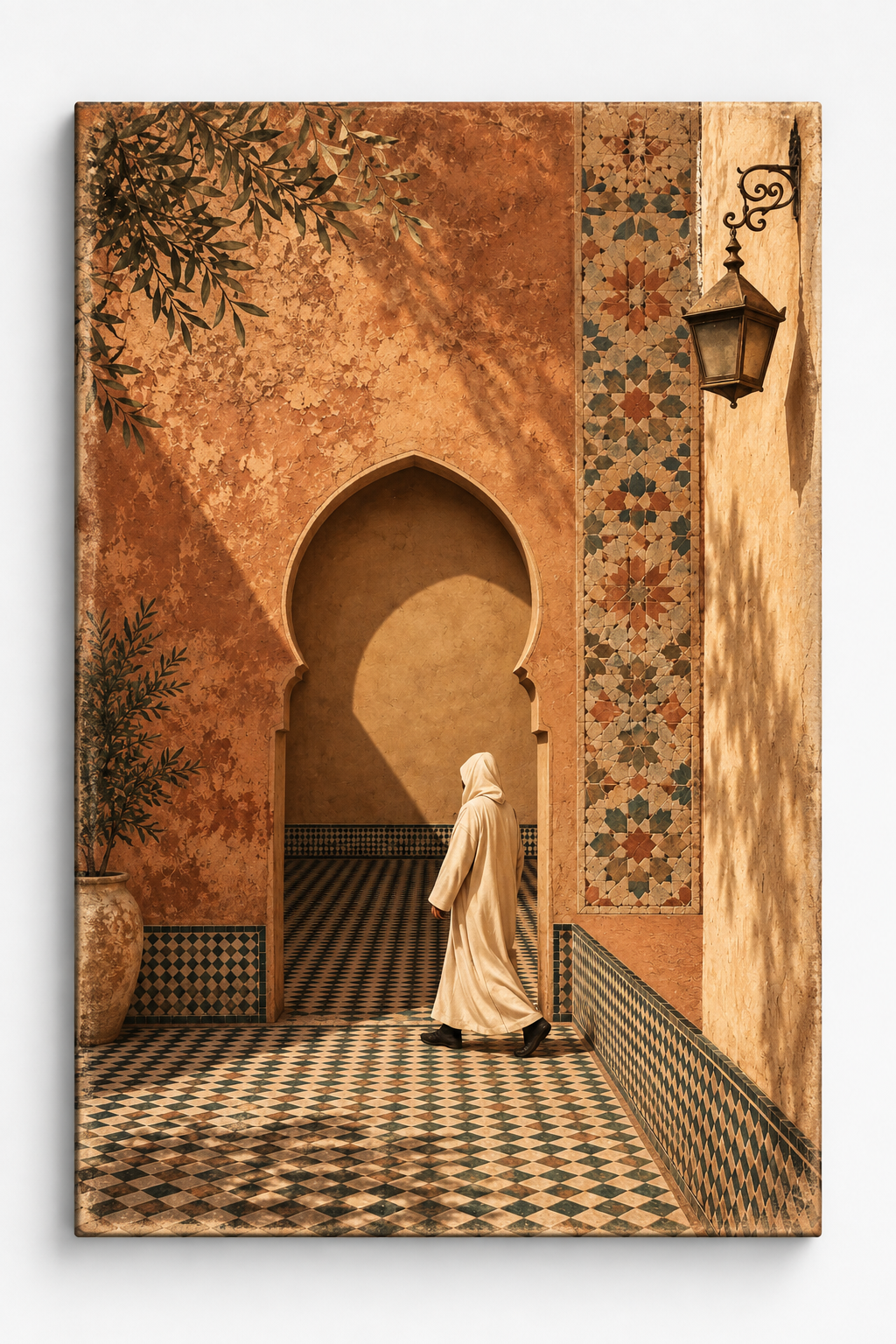 Tableau marocain Le Passage – arche et zellige