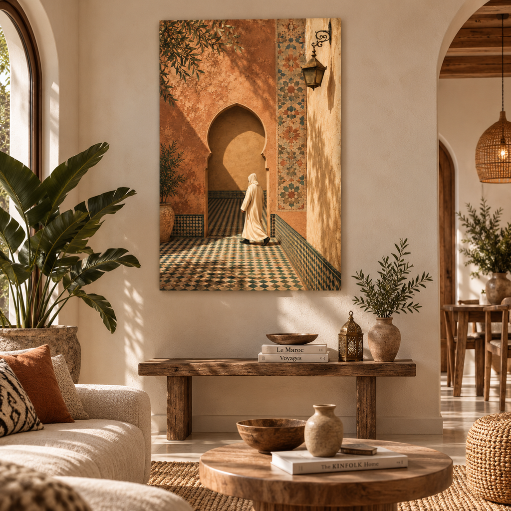 Tableau marocain Le Passage dans un intérieur chaleureux