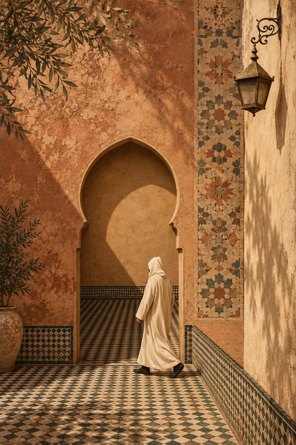 Tableau Le Passage – coloris Terre Cuite